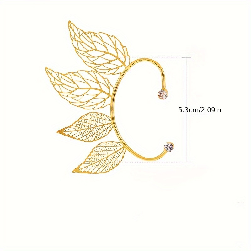 Women's Retro Minimalist Leaf Clip-On Earrings — Non-Pierced